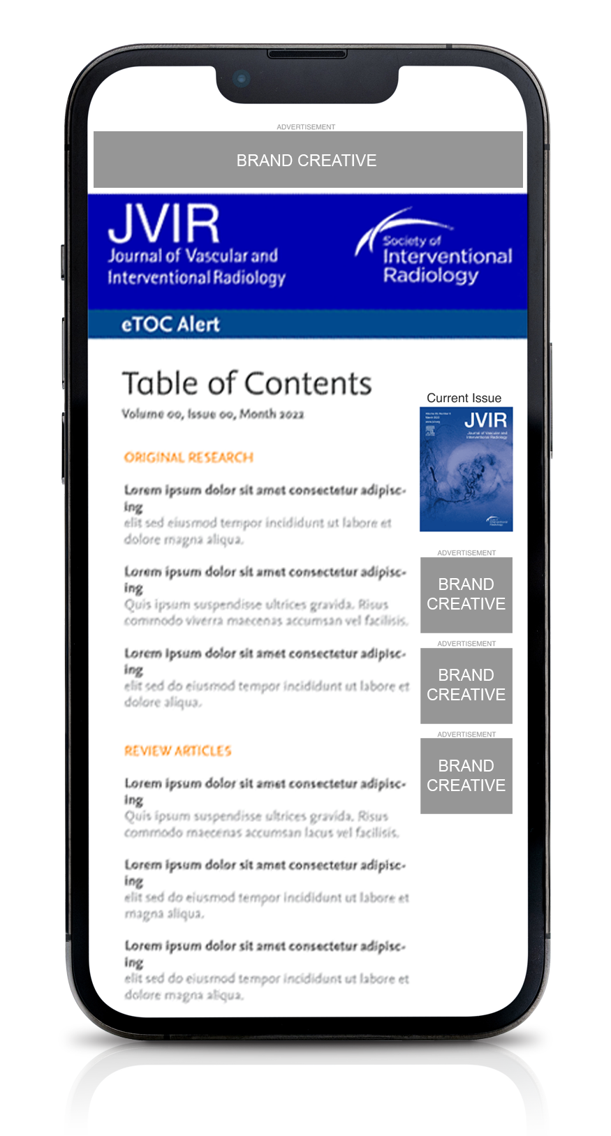 Journal Email Banner Ad eTOC Elsevier Pharma Solutions